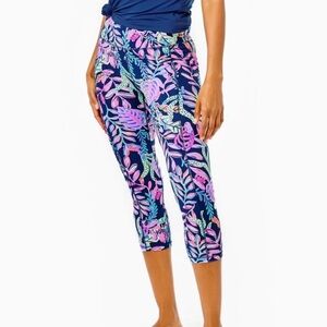 Lilly Pulitzer‎ Women’s Weekender High Rise Oyster Bay Navy Leggings Crop Size m